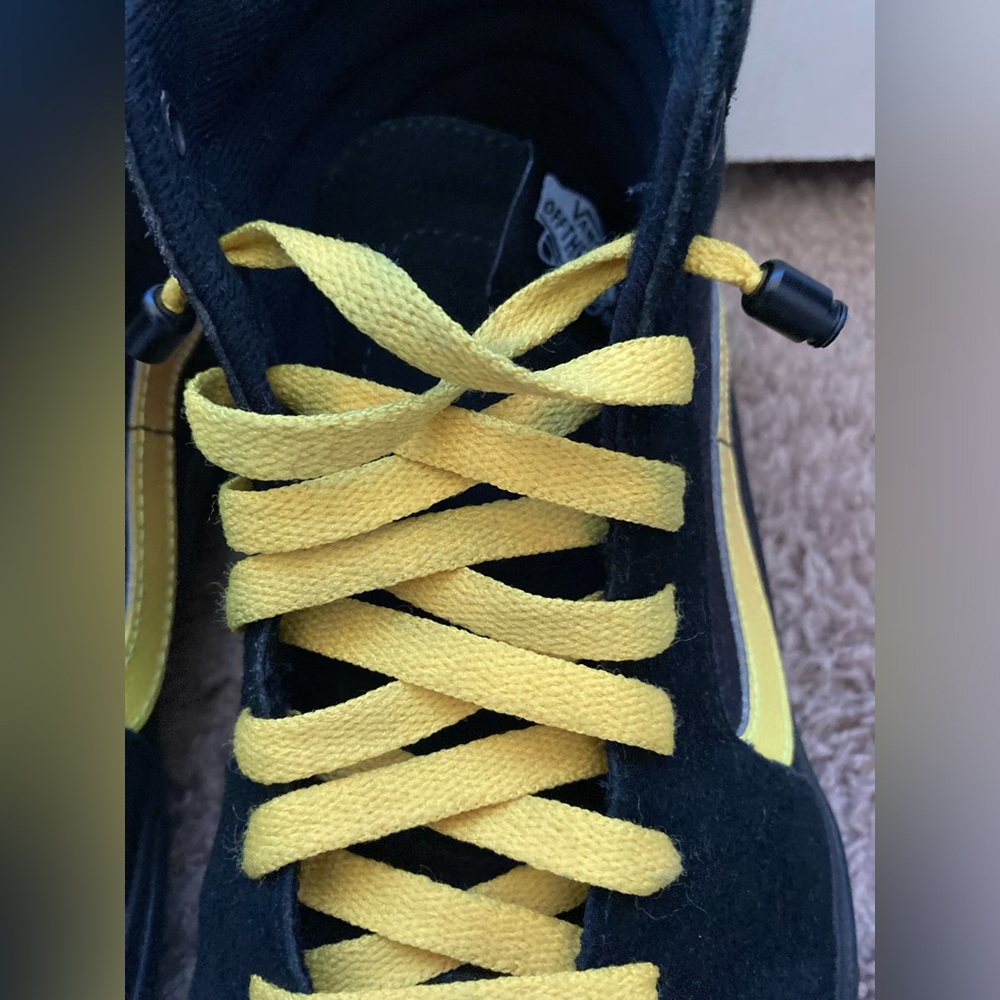 Vans Black and Yellow High-Top Sneakers - Picture 10 of 16